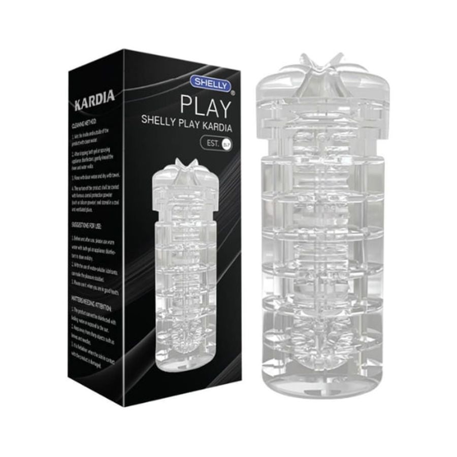 Âm đạo giả Shelly Play Kardia gân gai trong suốt