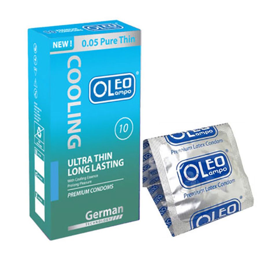 Bao cao su Oleo Cooling bạc hà mát lạnh – Hộp 10 cái
