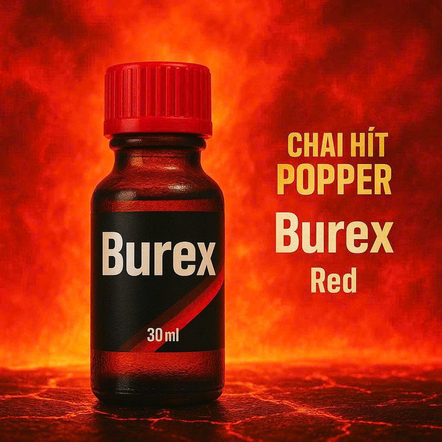 Chai hít tăng khoái cảm Popper Burex Red Original - Chai 30ml