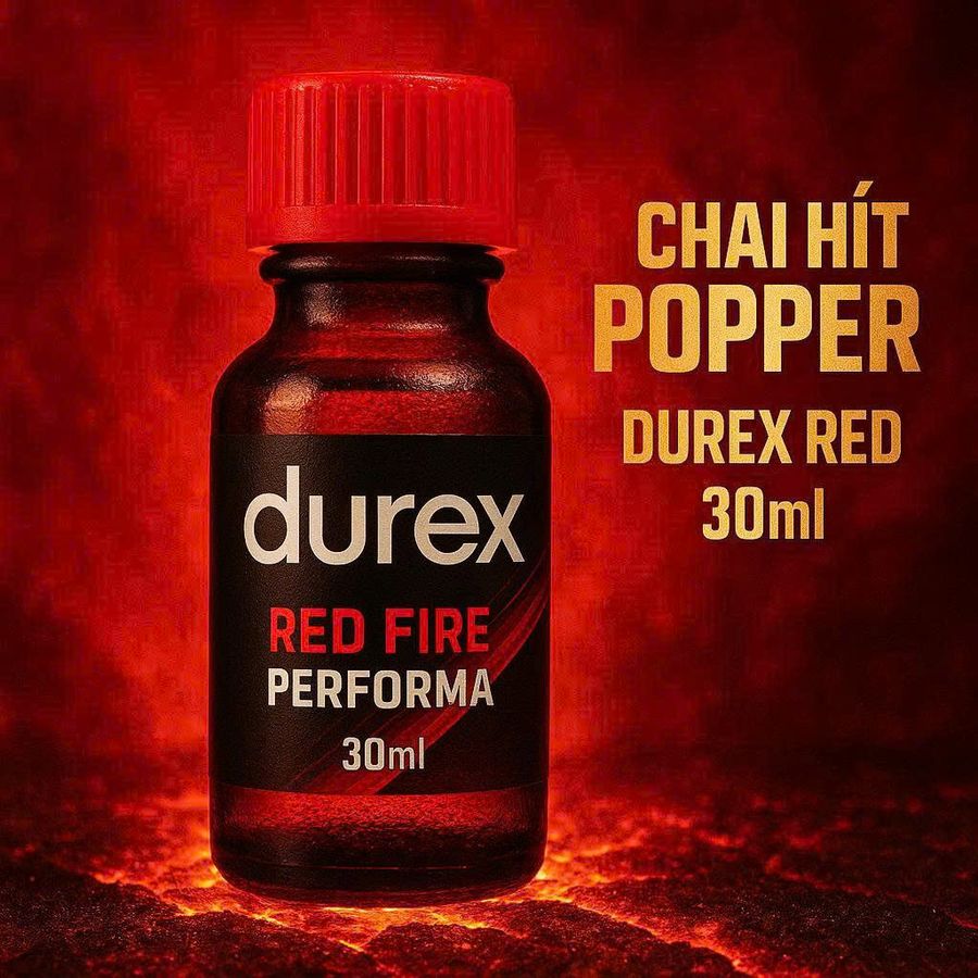 Chai hít tăng khoái cảm Popper Durex Red Fire Original - Chai 30ml
