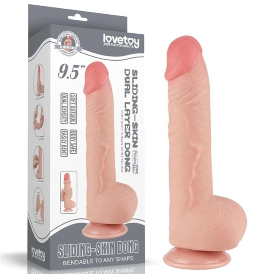 Dương vật giả Lovetoy Sliding Skin Dong 9.5 mềm mịn cực to