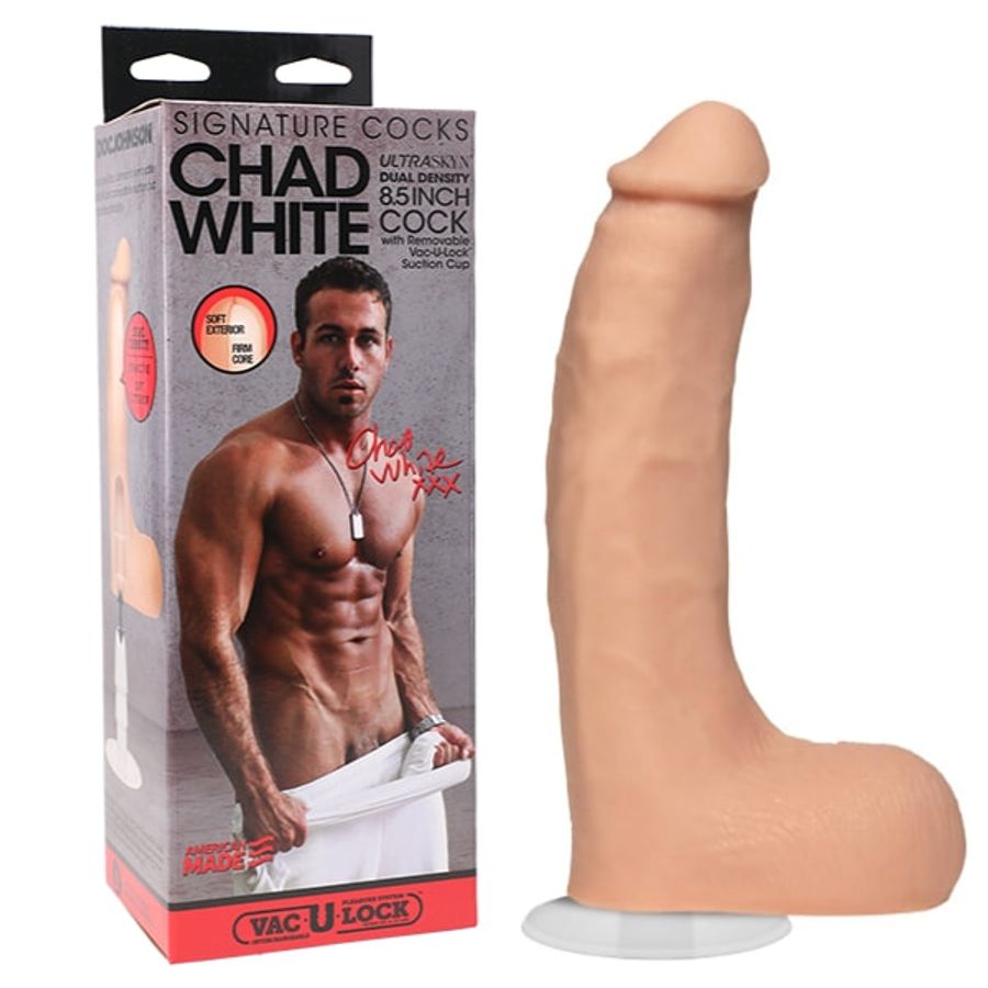Dương vật giả Doc Johnson Signature Cocks Chad White cực to