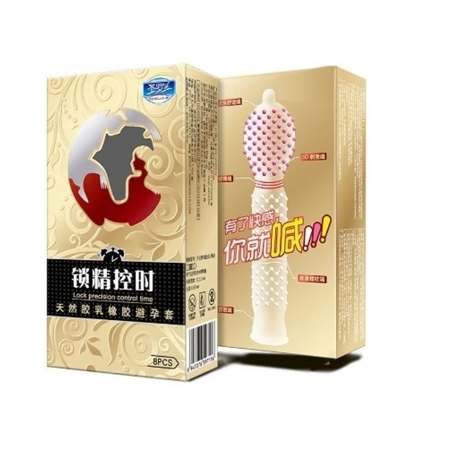 Bao Cao Su Siêu Gai Lớn Cao Cấp 5D - Hộp 8 Chiếc