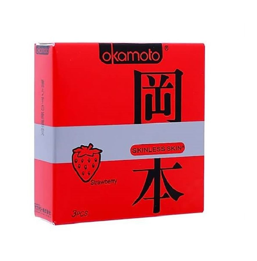 Combo 2 Hộp Bao Cao Su Okamoto Hương Dâu Siêu Mỏng H3