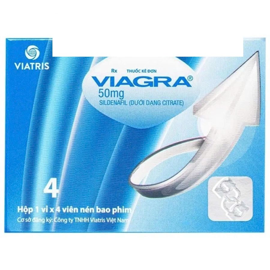 Viên uống hỗ trợ phái mạnh tăng bản lĩnh đàn ông Viatris 50mg (Hộp 1 vỉ x 4 viên)