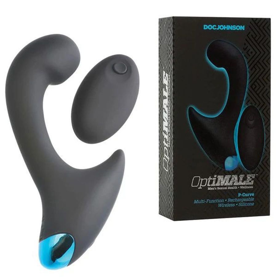 Đồ chơi hậu môn Doc Johnson OptiMALE P-Curve có rung