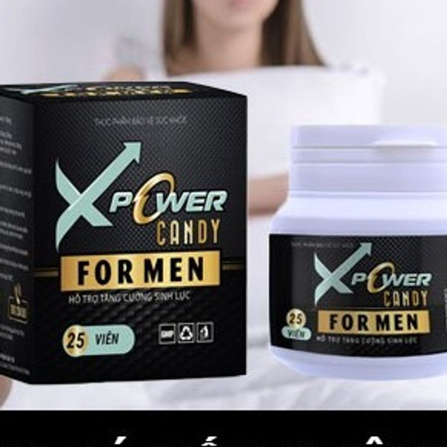 Viên kẹo ngậm nhân sâm cương và kéo dài nam 1 Hộp Xpower Candy For Men chính hãng