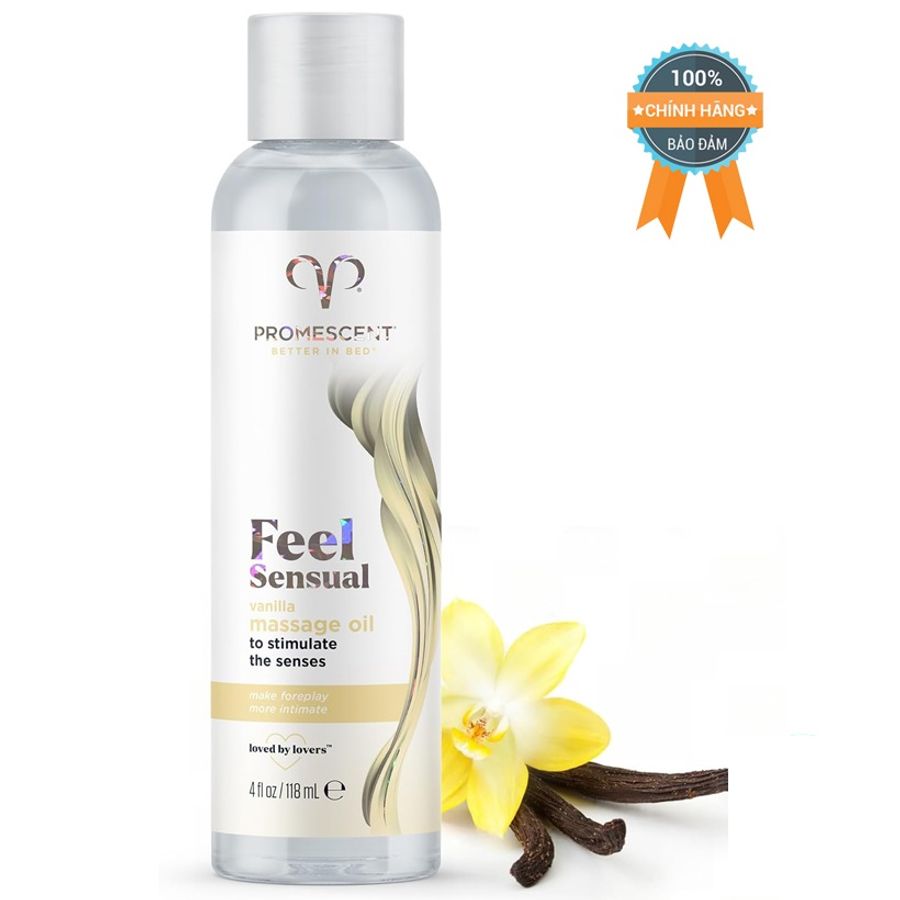 Dầu mɑssage Ấm Nóng Toàn Thân Hương Vani Của Mỹ Promescent Feel Sensual Vanilla - 118ml