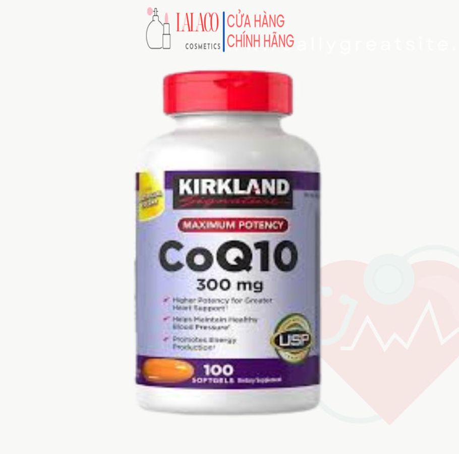 (Mới )Viên uống hỗ trợ tim mạch Kirkland Signature CoQ10 300mg 100 viên