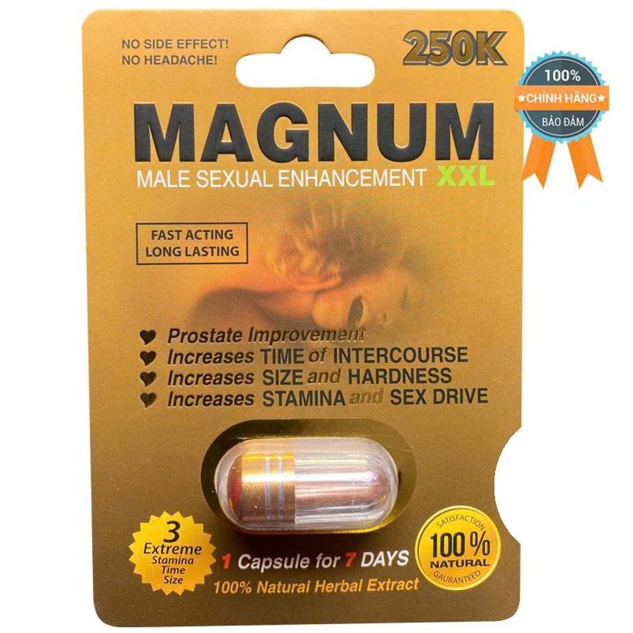Viên Uống Cường Hóa Và Tăng Cường Sức Khỏe Sinh Lí Nam Giới Magnum XXL 250k ( Đô Cao ) Vỉ dùng thử 1 Viên  | CHE TÊN SẢN PHẨM