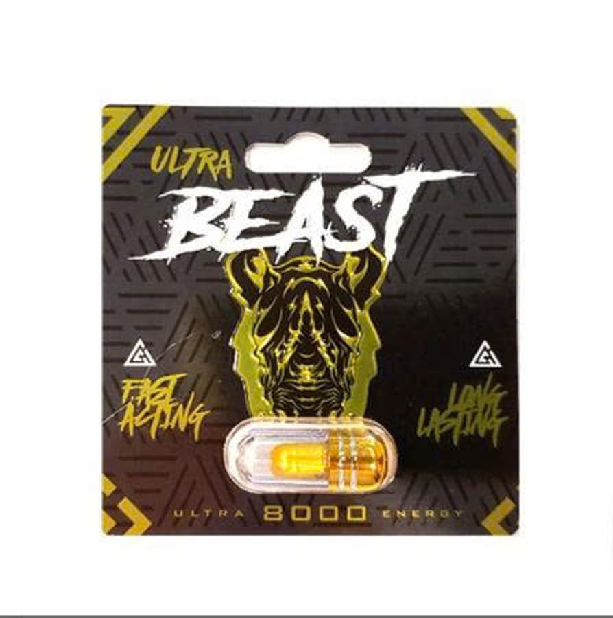 Viên Uống Phục Hồi Và Tăng Cường Sức Khỏe Sinh Lí Nam Giới Rhino Ultra Beast 8000mg Vỉ dùng thử 1 Viên  | CHE TÊN SẢN PHẨM