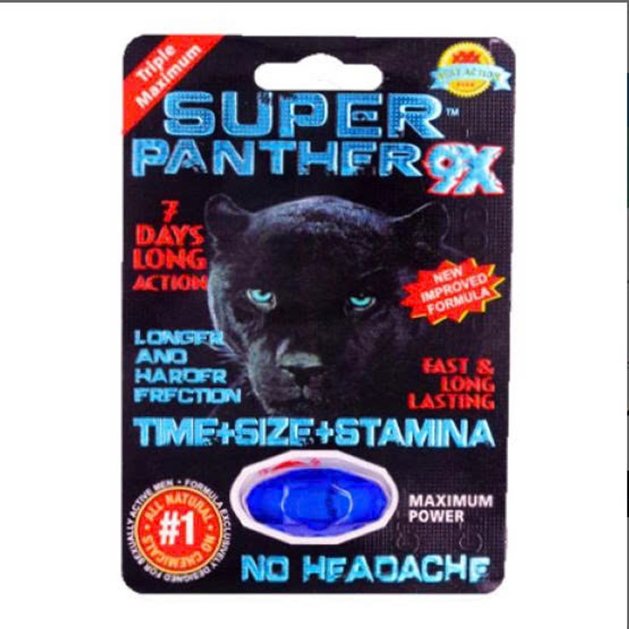 Viên Uống Phục Hồi Và Tăng Cường Sức Khỏe Sinh Lí Nam Giới Super Panther 9X Vỉ dùng thử 1 Viên  | CHE TÊN SẢN PHẨM