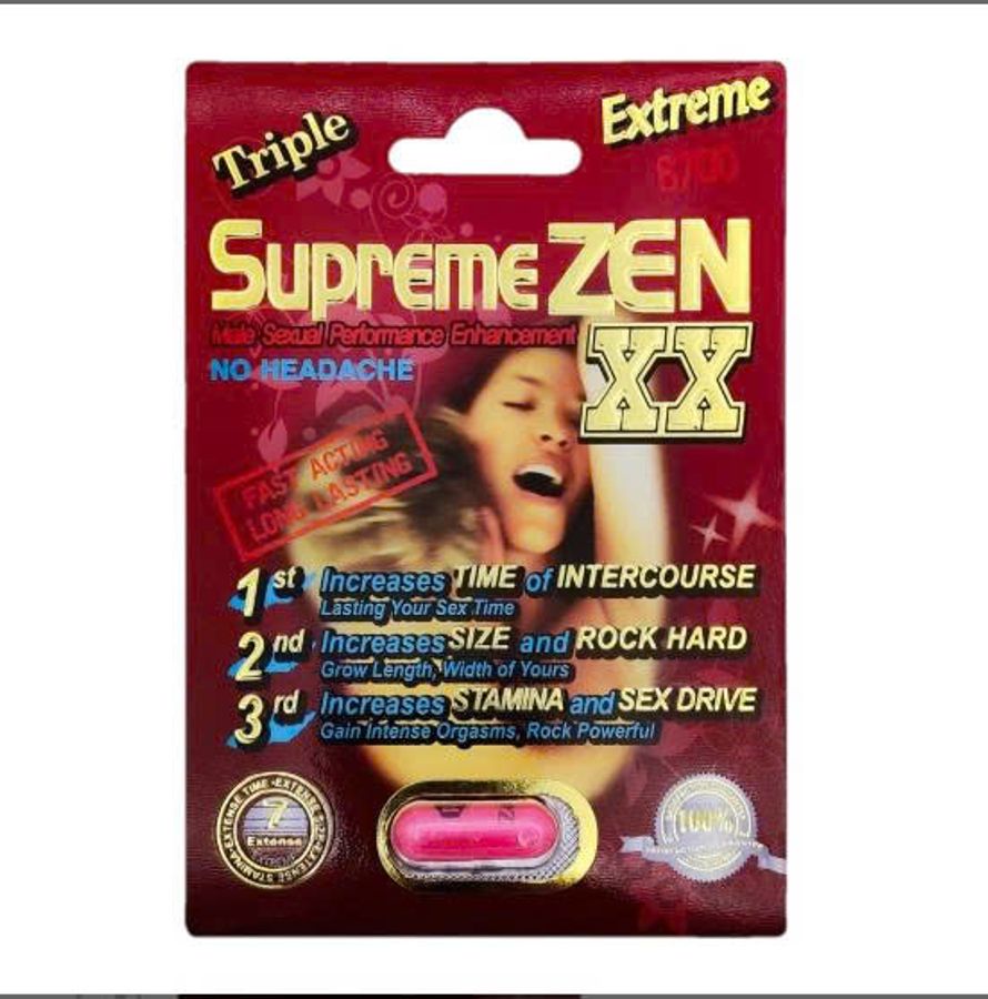 Viên Uống Phục Hồi Và Tăng Cường Sức Khỏe Sinh Lí Nam Giới Supreme Zen XX Extreme 8700mg Vỉ dùng thử 1 Viên  | CHE TÊN SẢN PHẨM