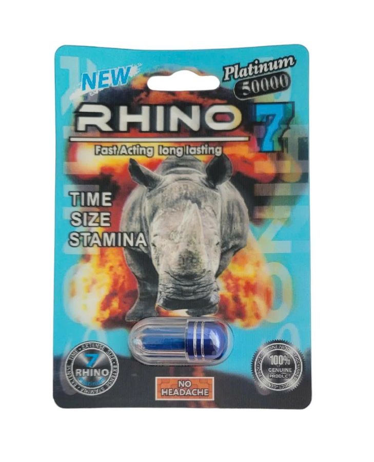 Viên Uống Phục Hồi Và Tăng Cường Sức Khỏe Sinh Lí Nam Giới Rhino Svn Platinum 50000 (Fast Acting) Vỉ dùng thử 1 Viên  | CHE TÊN SẢN PHẨM