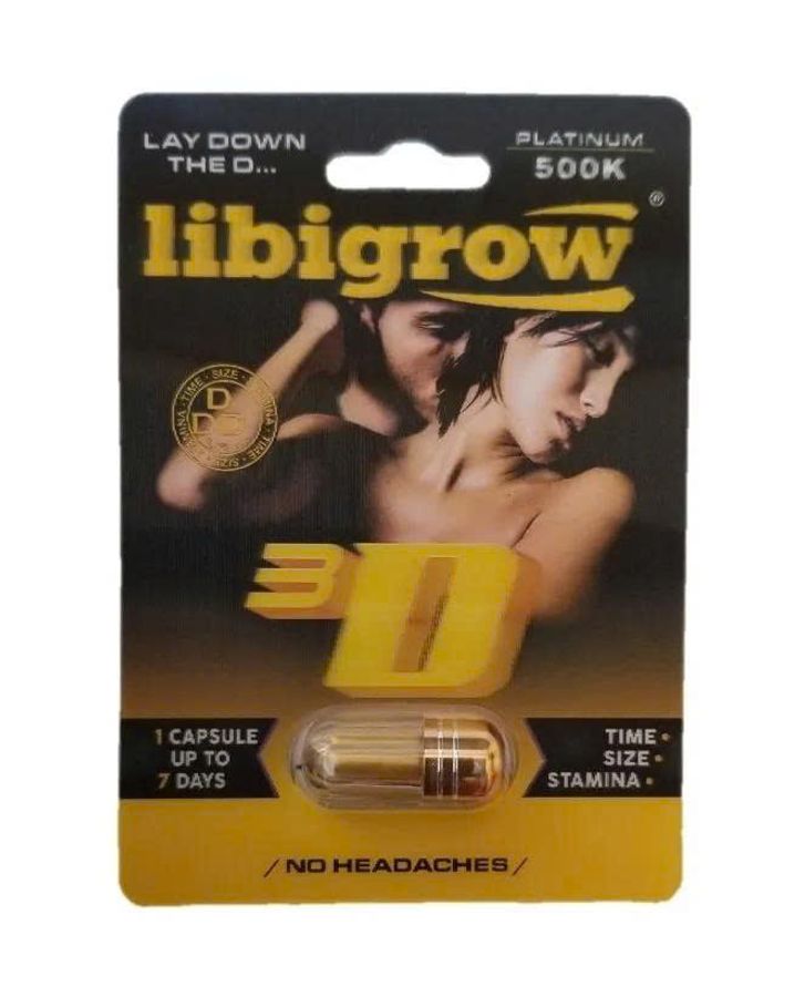 Viên Uống Phục Hồi Và Tăng Cường Sức Khỏe Sinh Lí Nam Giới Libigrow 3D (Platinum 500K) Vỉ dùng thử 1 Viên  | CHE TÊN SẢN PHẨM