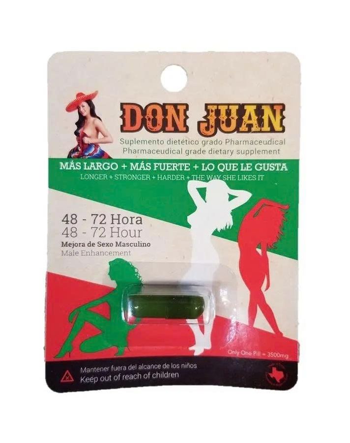 Viên Uống Phục Hồi Và Tăng Cường Sức Khỏe Sinh Lí Nam Giới Don Juan Vỉ dùng thử 1 Viên  | CHE TÊN SẢN PHẨM