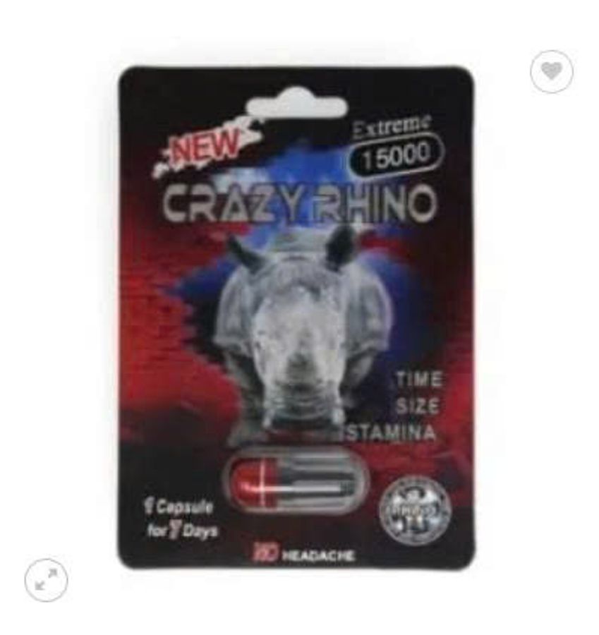 Viên Uống Cường Hóa Và Tăng Cường Sức Khỏe Sinh Lí Nam Giới Crazy Rhino 15 K (Extreme 15000) Vỉ dùng thử 1 Viên  | CHE TÊN SẢN PHẨM