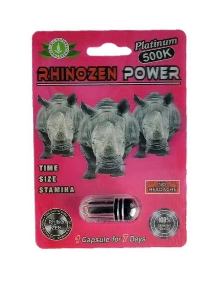 Viên Uống Phục Hồi Và Tăng Cường Sức Khỏe Sinh Lí Nam Giới RhinoZen Power Platinum 500K Vỉ dùng thử 1 Viên  | CHE TÊN SẢN PHẨM