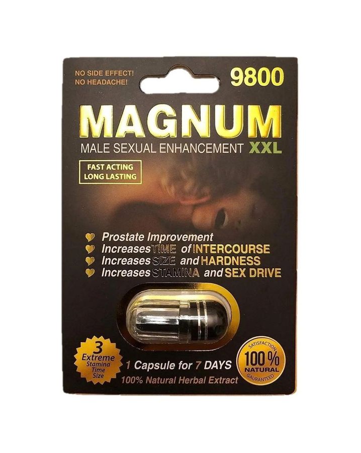 Viên Uống Phục Hồi Và Tăng Cường Sức Khỏe Sinh Lí Nam Giới Magnum XXL 9800mg (Fast Acting) Vỉ dùng thử 1 Viên  | CHE TÊN SẢN PHẨM