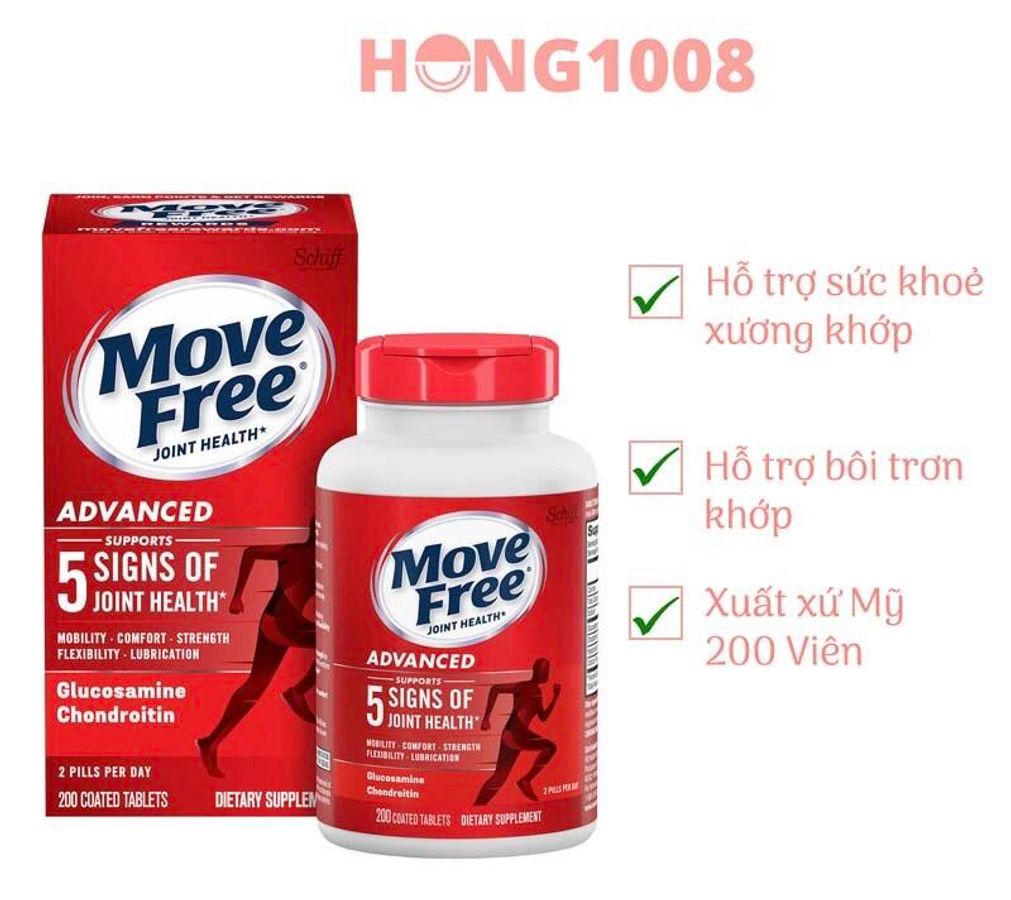 [Nhập RS0822 giảm 30k cho đơn 99k]Viên uống bổ trợ xương khớp move free ( mẫu mới  date mới)