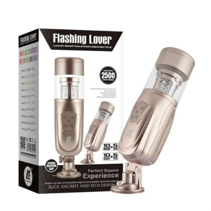 Máy âm đạo giả rung thục xoay dành cho nam Easy Love Flashing Lover kích thích cao cấp