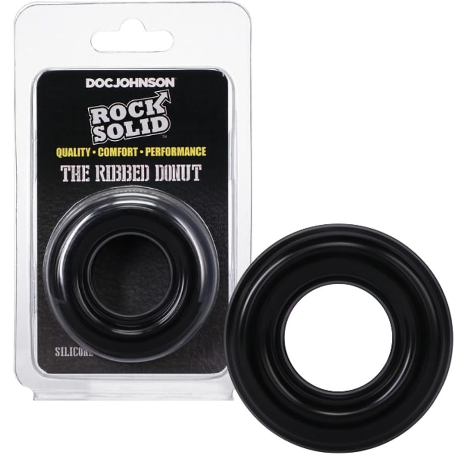 Vòng đeo dương vật Doc Johnson Ribbed Donut dễ đeo
