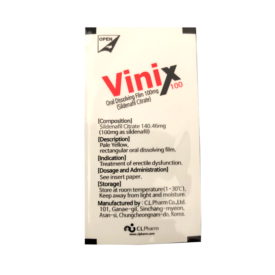 Tem hỗ trợ sinh lực nam giới Vinix 100mg 10 tem