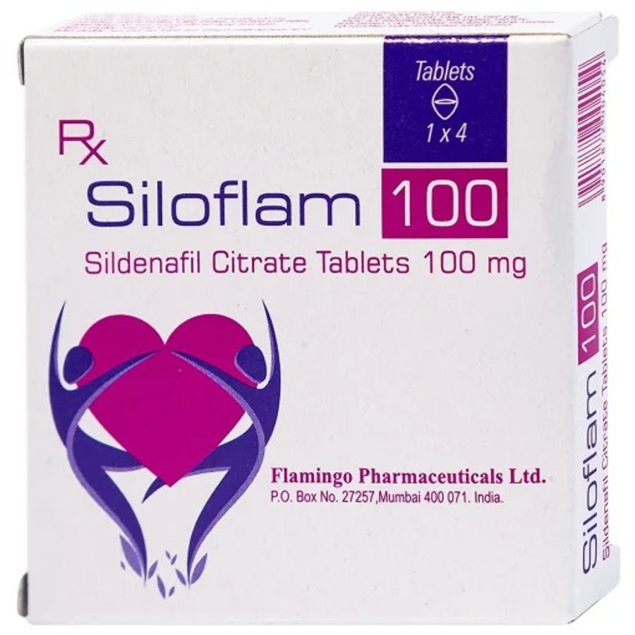 Viên uống hỗ trợ cường dương tăng sinh lý Silloflam 100mg Vỉ 4 viên Chính hãng 1