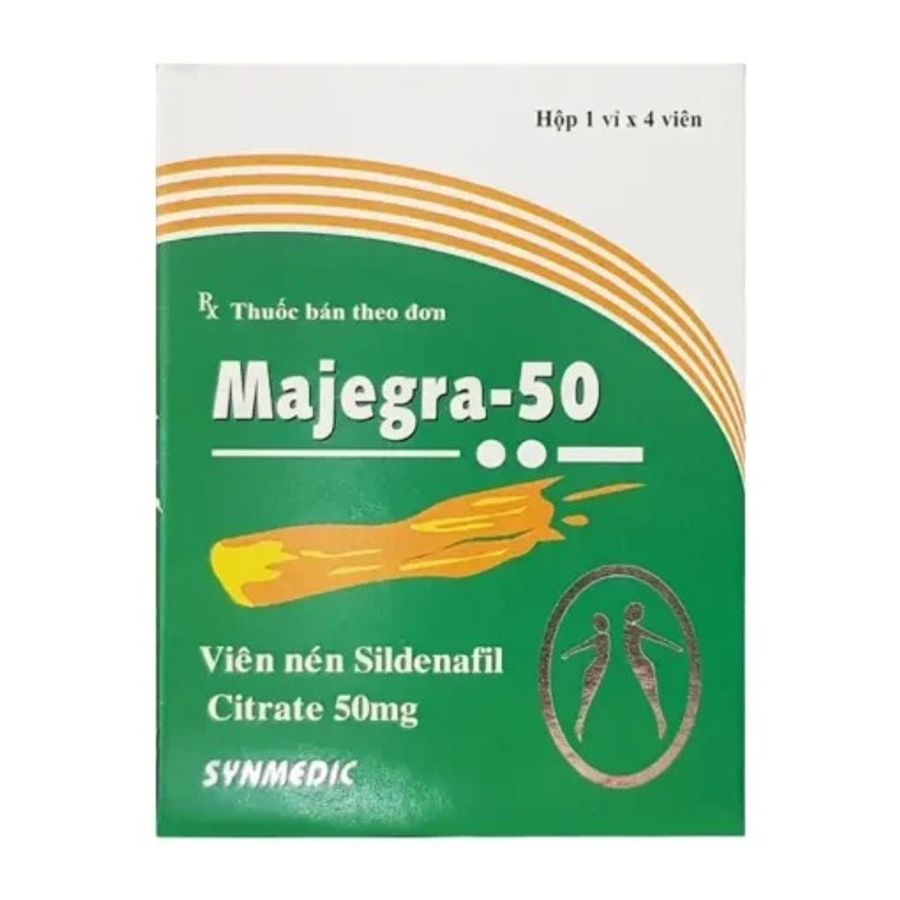 Viên uống hỗ trợ cường dương tăng sinh lý Majegra 50mg 4 viên chính hãng 408581