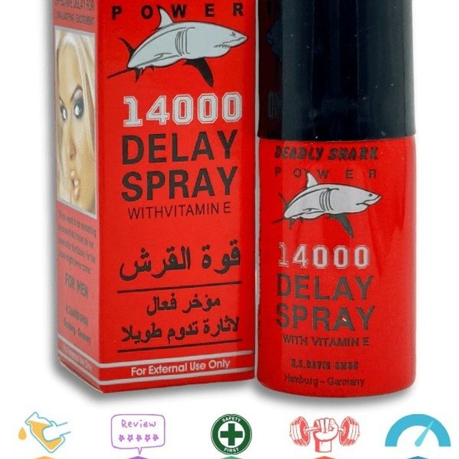 Chai xịt kéo dài chống xuất tinh sớm nam giới eadly Shark 14000 Delay Spray 45ML  Chính hãng