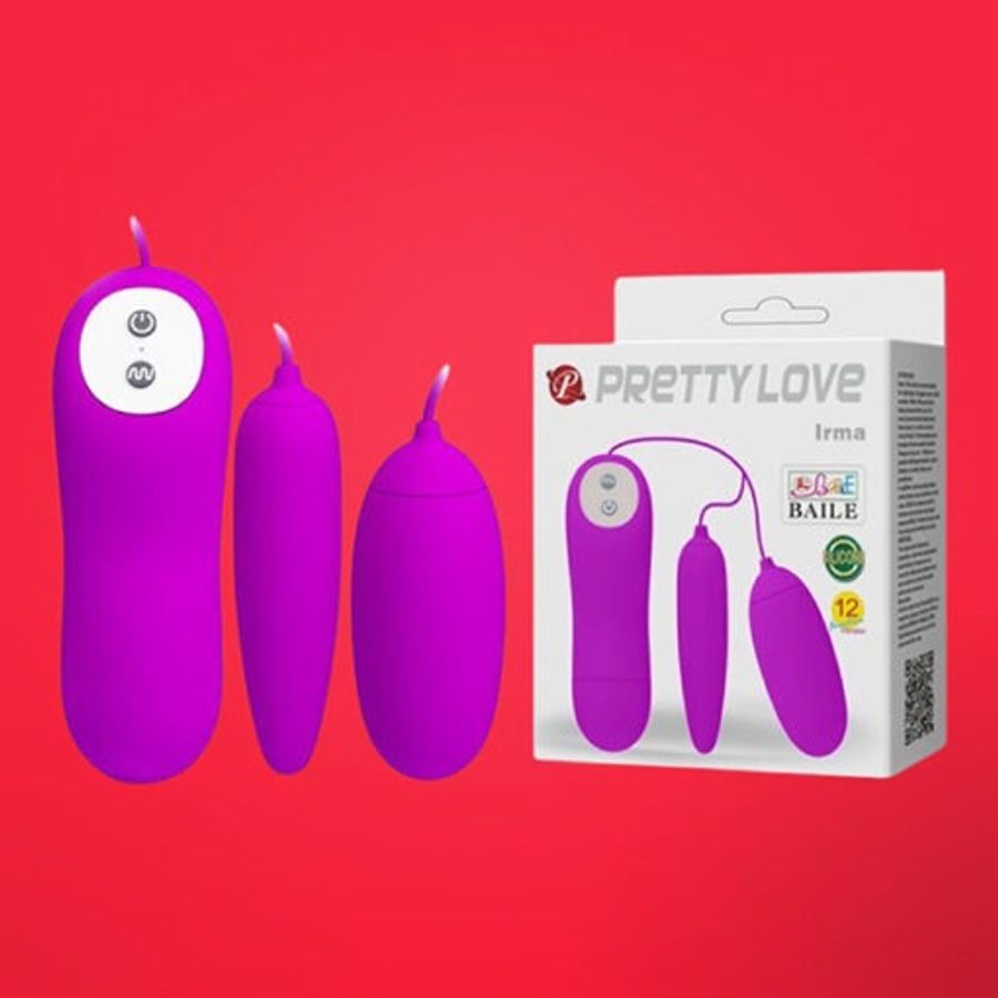 Trứng rung 2 đầu Pretty Love Irma 12 chế độ Rung Cực Sướng - Chính Hãng