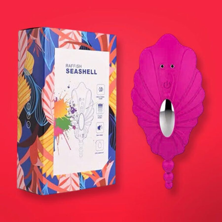 Trứng rung dán quần lót Raffish Seashell điều khiển từ xa