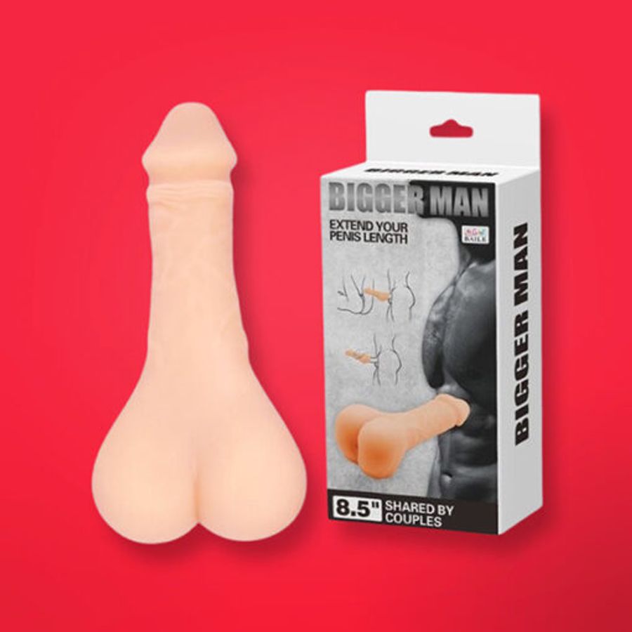 DV giả kèm hậu môn Bigger Man 8.5 inch silicon siêu mềm 410576