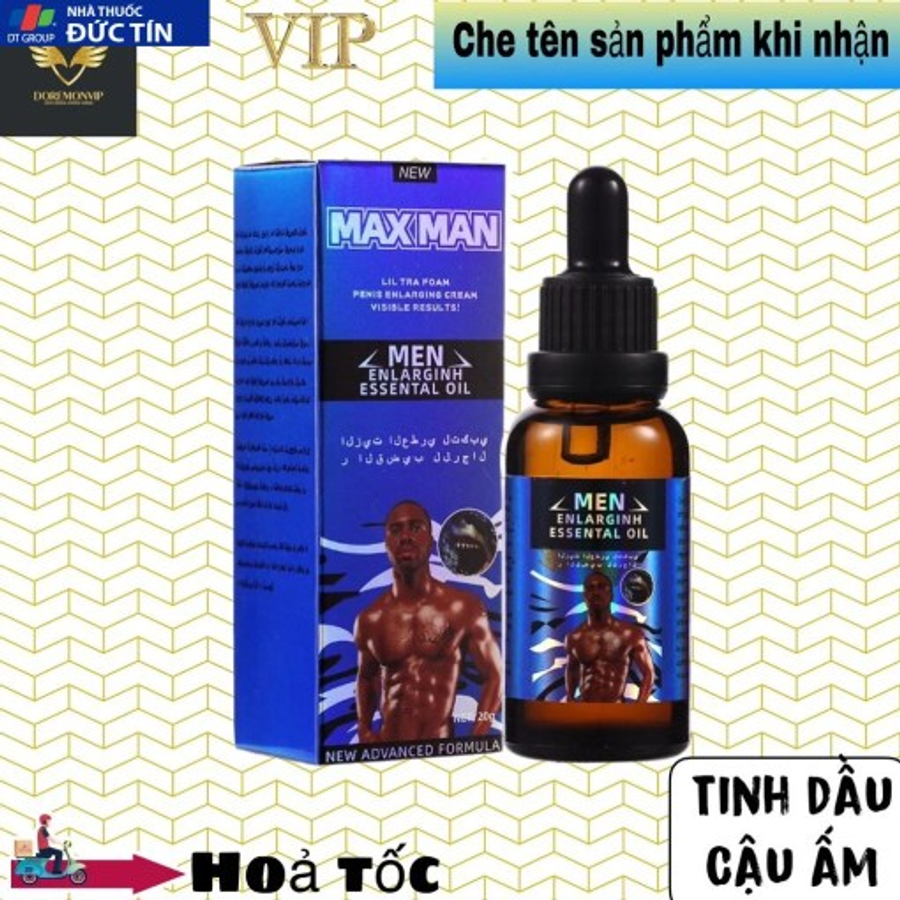 Tinh Dầu MaxMan Tăng Kích Thước Cậu ấm 20cm Dễ Dàng Nhanh Chóng, Kéo Dài thời gian yêu