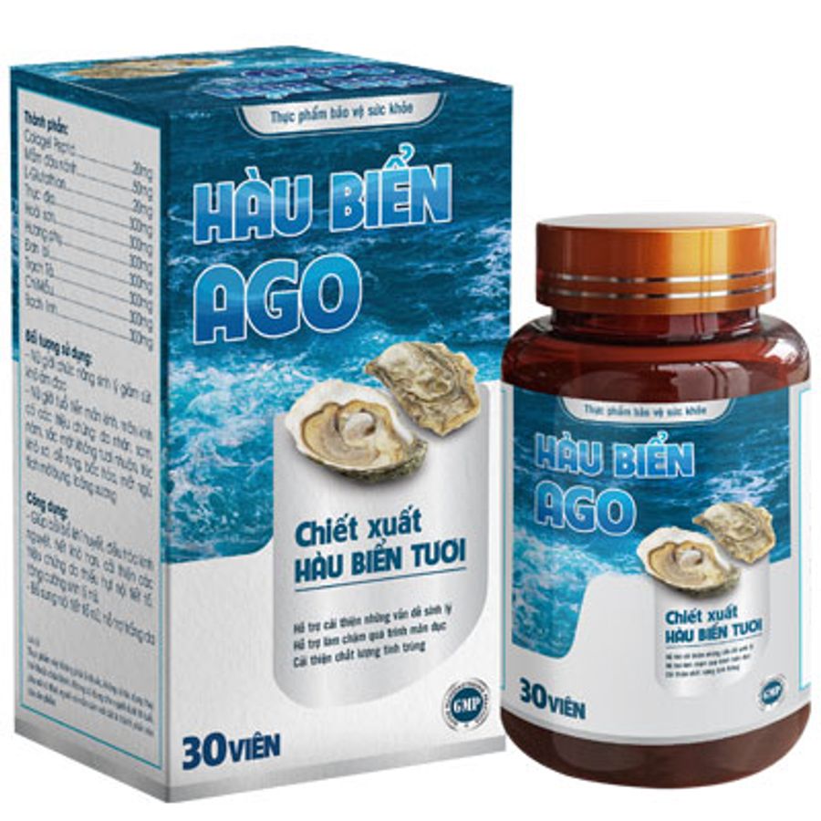 Viên uống hỗ trợ tăng cường sinh lý tráng dương bổ thận Hàu Biển Ago 30 viên