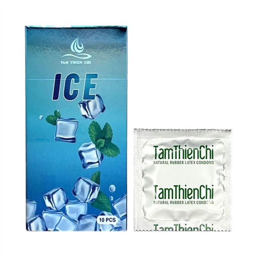 Bao cao su siêu mỏng kéo dài thời gian Ice 10 cái che tên chính hãng
