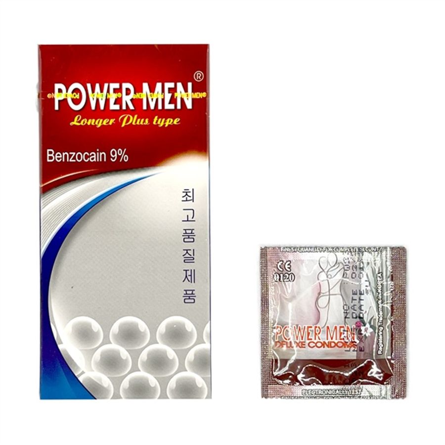 Bao cao su siêu mỏng kéo dài thời gian Powermen Ngọc Trai 12 cái che tên chính hãng