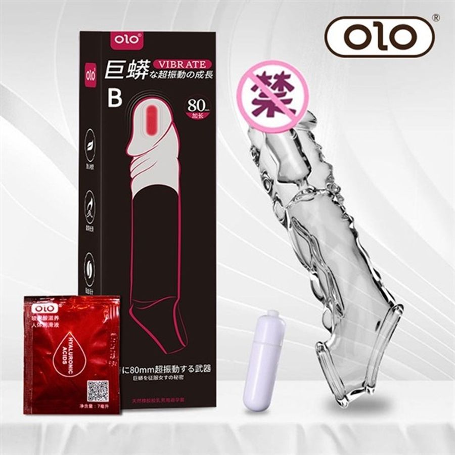 Bao cao su đôn bi gai to BDD OLO 8 Cm Quai Rung 1 Cái che tên chính hãng