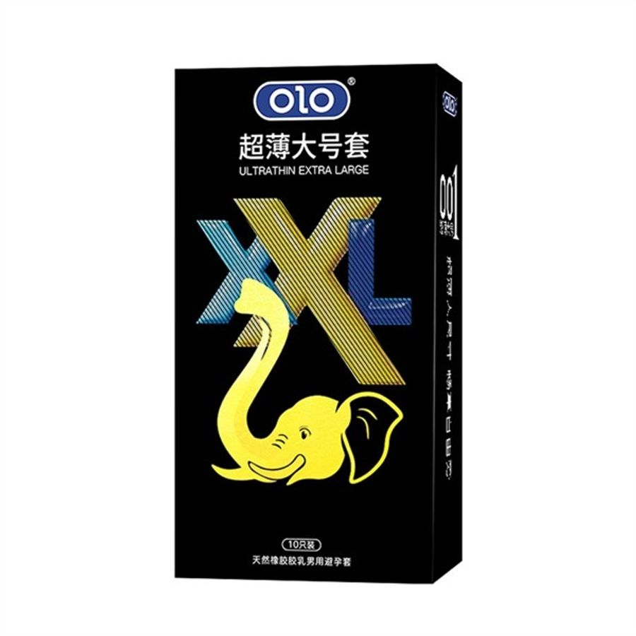 Bao cao su siêu mỏng kéo dài thời gian OLO XXL Extra Large 10 cái che tên chính hãng