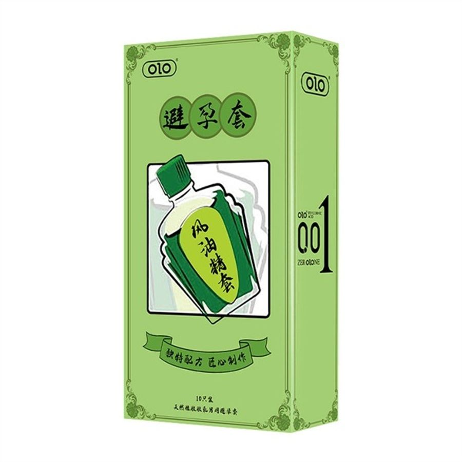 Bao cao su siêu mỏng kéo dài thời gian OLO Dầu Gió 10 cái che tên chính hãng