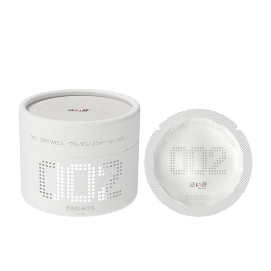 Bao cao su siêu mỏng kéo dài thời gian DryWell Super Thin PU 002 3 cái che tên chính hãng