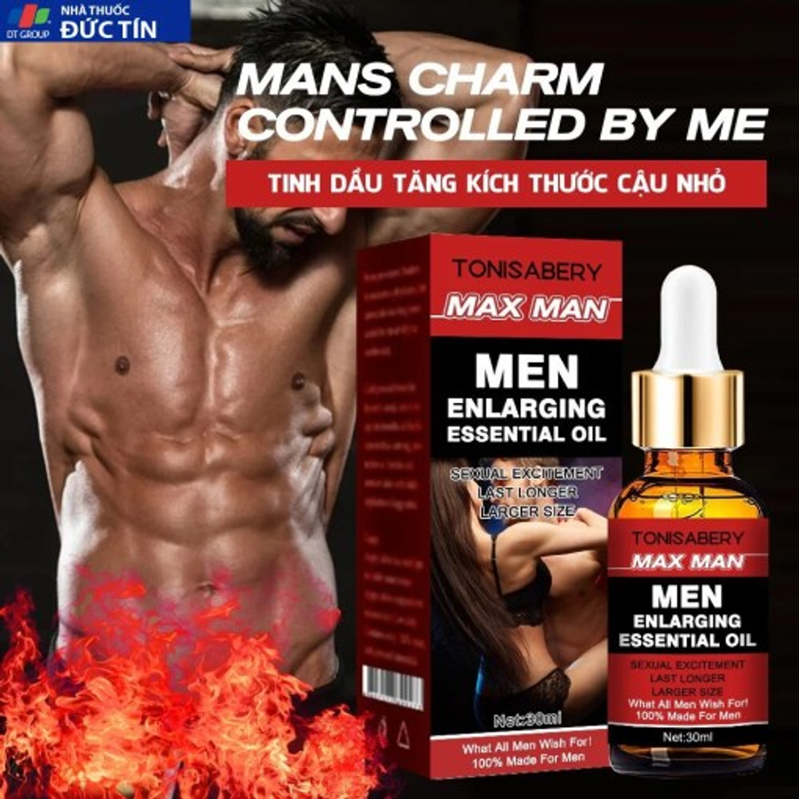 Tinh dầu Maxman thương hiệu TONISABERY giúp tăng kích thước cậu nhỏ tối đa 20CM sau 1 Liệu Trình