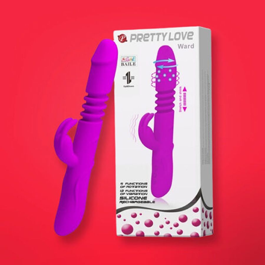 Dương vật giả Pretty Love Ward rung xoay bi