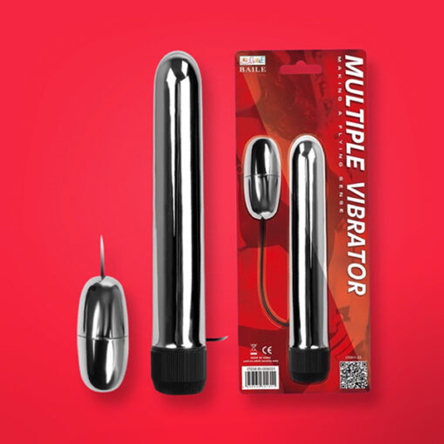 Que rung kết hợp trứng rung inox Baile Multiple Vibrator