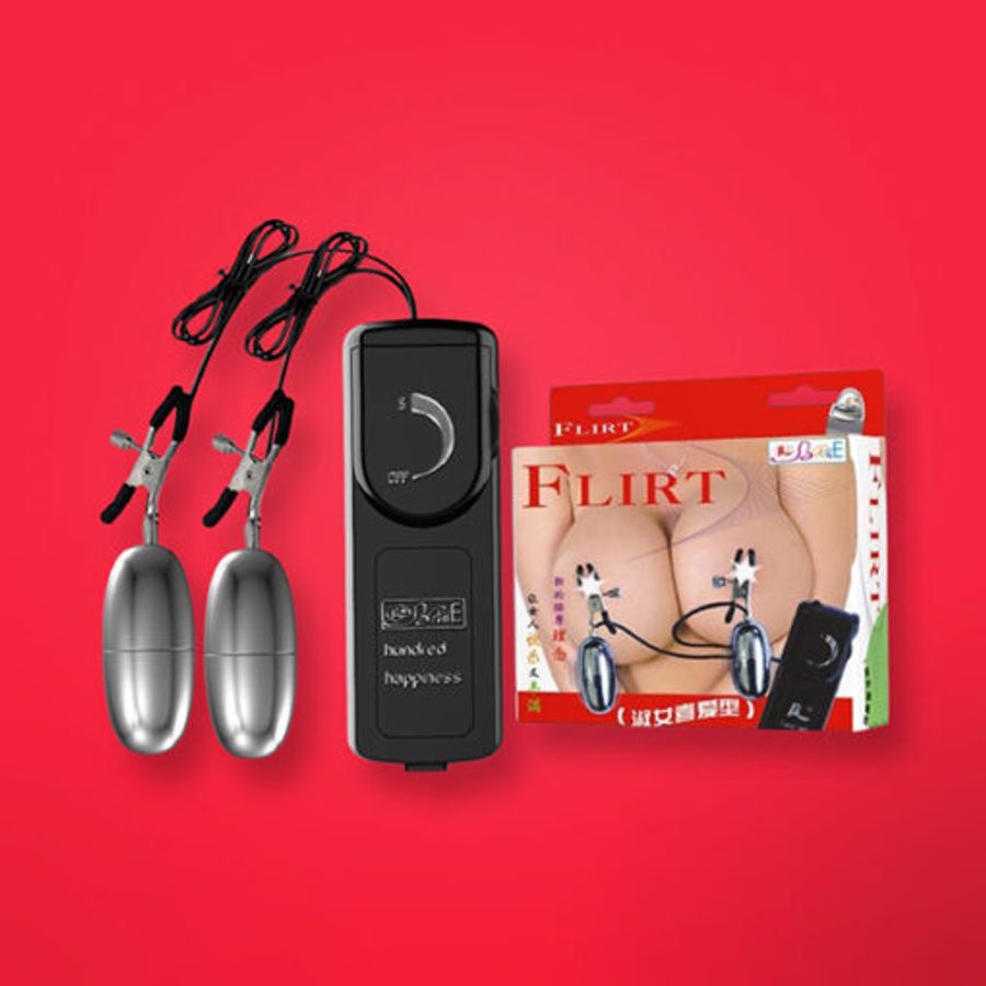 Trứng rung đôi kết hợp kẹp núm vú siêu kích thích