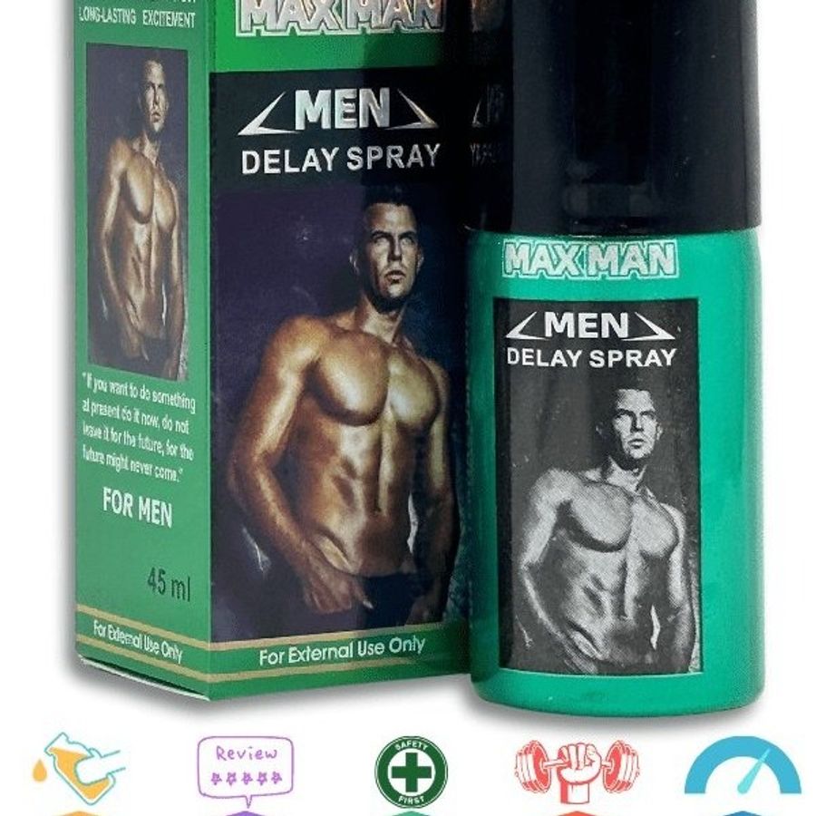 Chai xịt kéo dài chống xuất tinh sớm nam giới Maxman Delay Spray 45ML Chính hãng