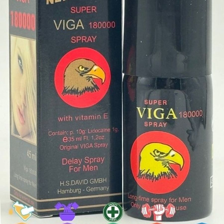 Chai xịt kéo dài chống xuất tinh sớm nam giới Viga 180000 Delay Spray For Men 45ML Chính hãng