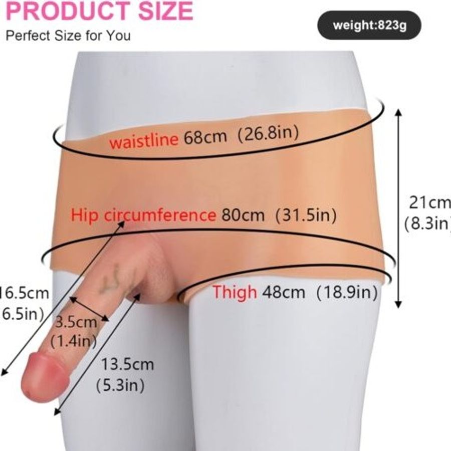 Dương Vật Giả Liền Quần Cho Les Dài 16,5cm Thiết Kế Ôm Sát