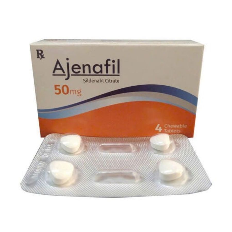 Viên uống hỗ trợ sinh lý Cường Dương Ajenafil 50mg 1 Vỉ x 4 Viên Chính hãng  