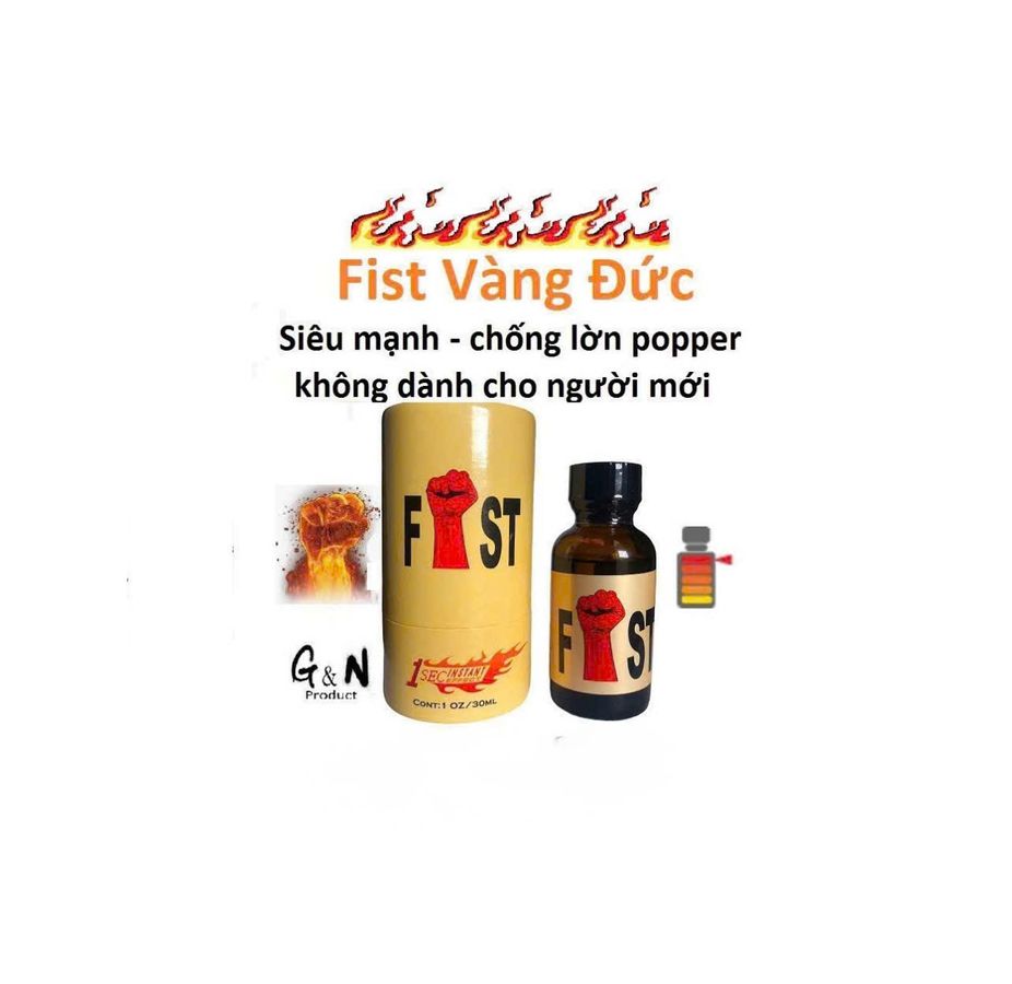 Popper 30ml Fist Cao cấp, cho ng lờn lâu năm, Bao phê , che tên